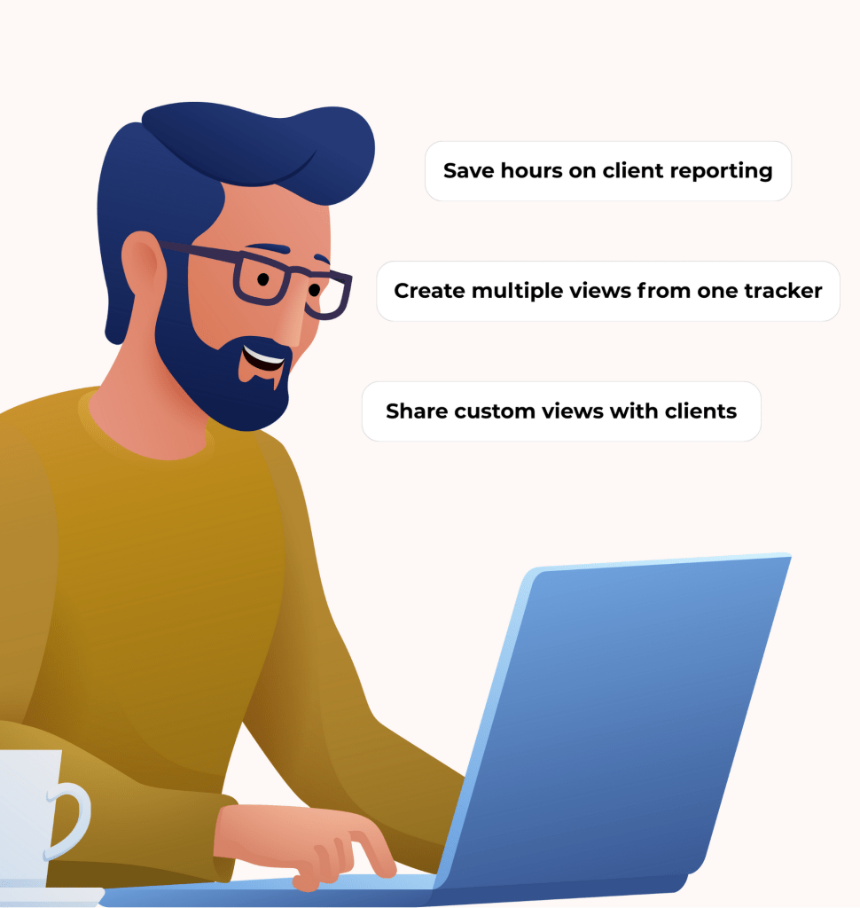 A marketing agency leader reviewing marketing calendars in Planade.
